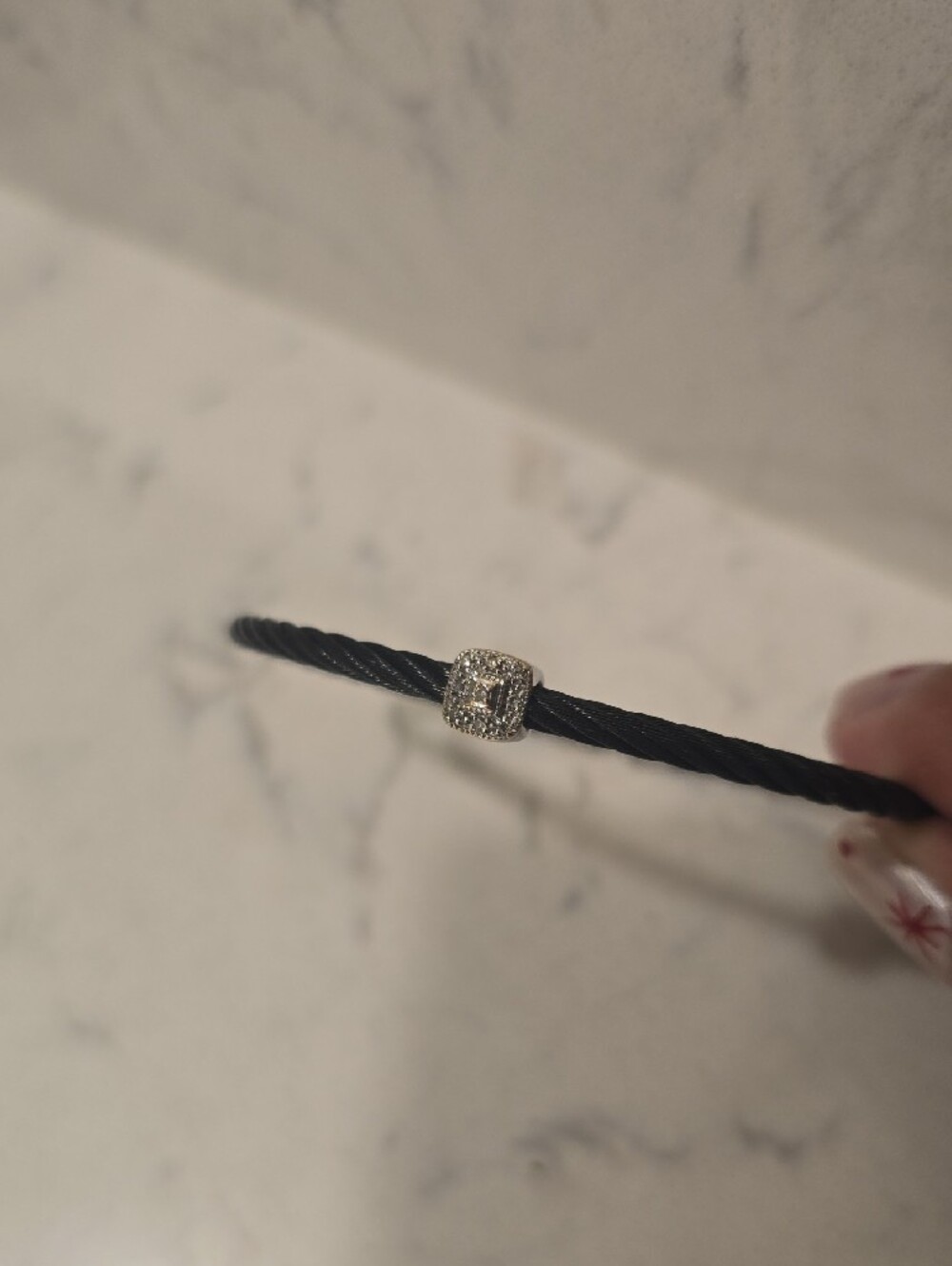 Charriol Black Diamond Station Cable Bracelet - Picture 7 of 7
